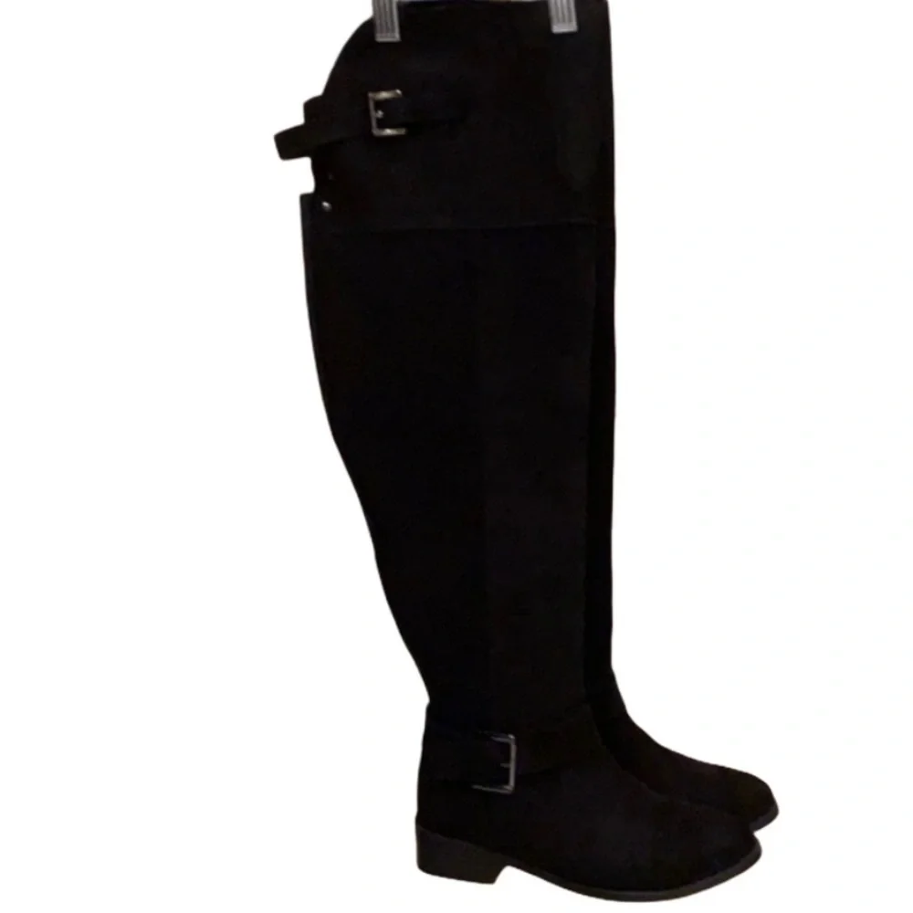 Over the knee black Faux Suede boots NEW